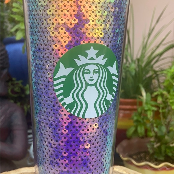 New Starbucks Iriidescent Mermaid Sequin Venti Tumbler / Cold Cup - Picture 2 of 10